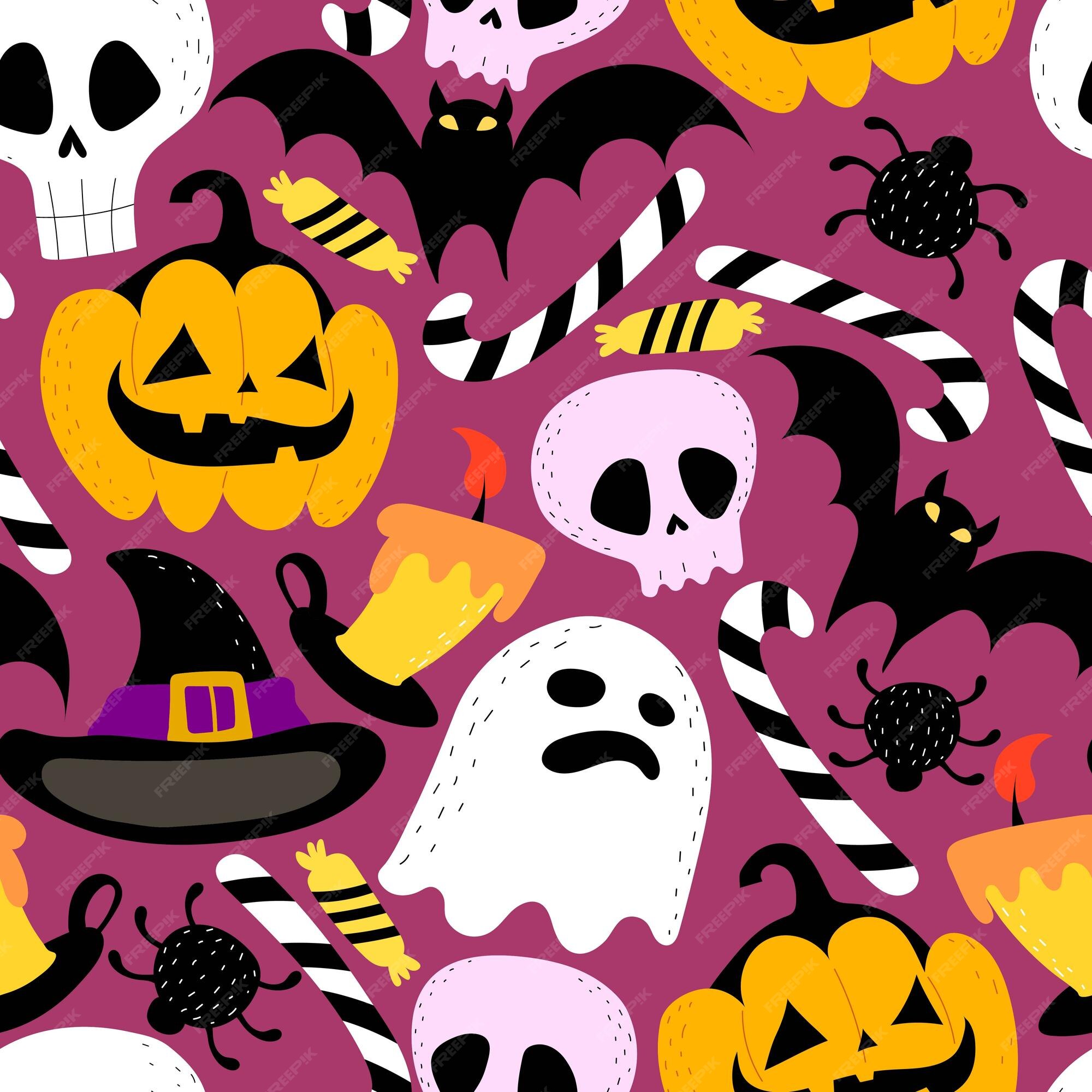 Design De Halloween. Estilo De Desenho Animado Dos Elementos Halloween  Ilustração do Vetor - Ilustração de truque, jogo: 228966944