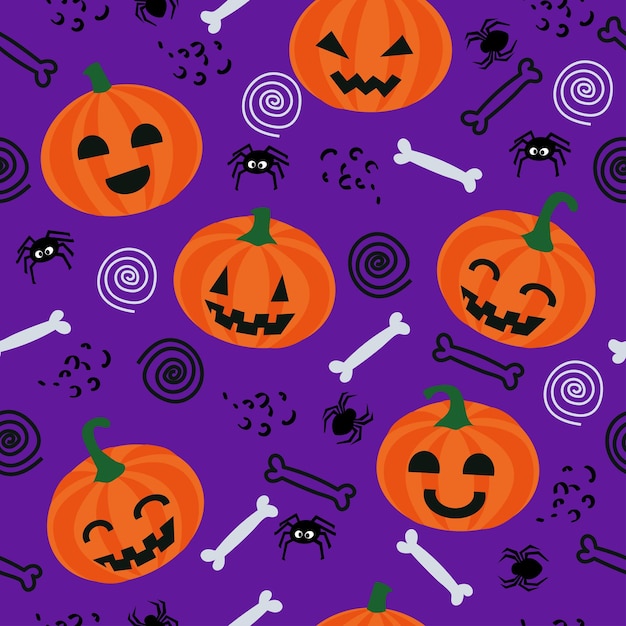 Padrão perfeito de Halloween para imagem vetorial de impressão