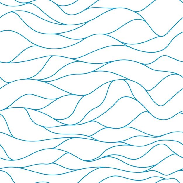 Vetor padrão perfeito de ondas de água design para cenários com rios do mar ou textura de água padrão azul abstrato ilustração vetorial