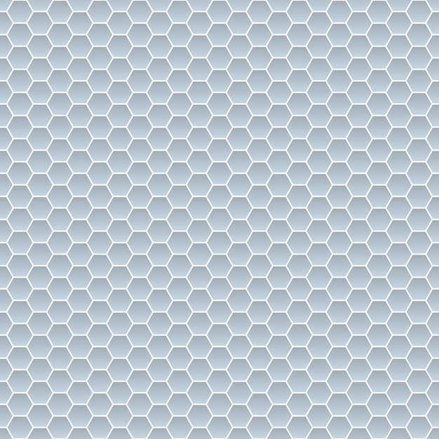 Padrão perfeito de pequenos hexágonos em cores azuis claras