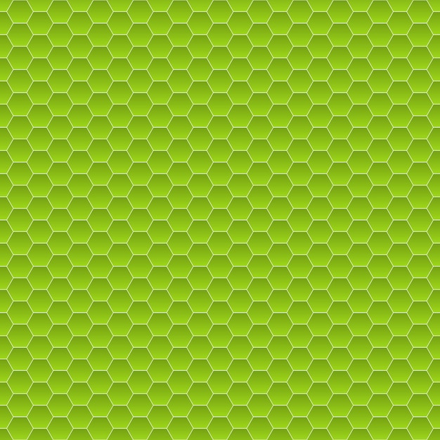 Padrão perfeito de pequenos hexágonos em cores verdes