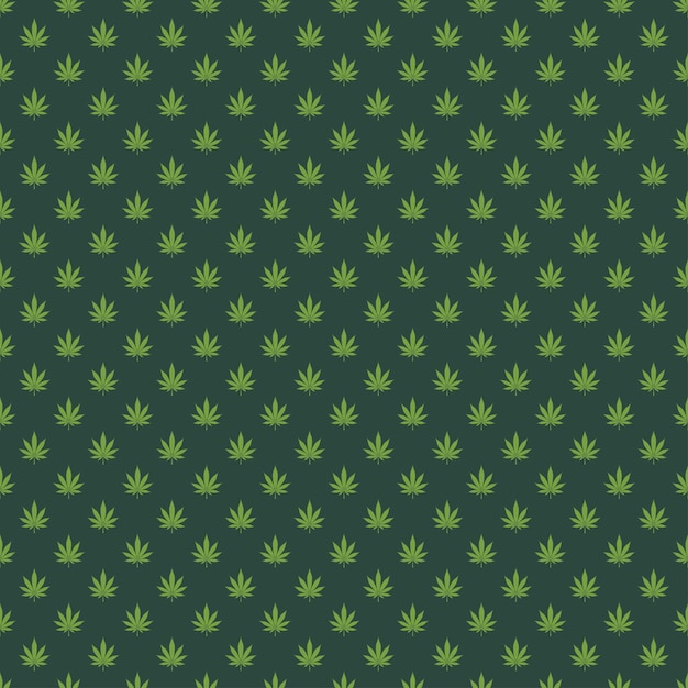 Padrão perfeito de vetor de fundo de maconha