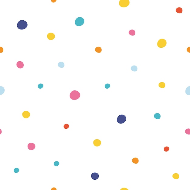 Padrão pontilhado colorido sobre fundo branco Padrão de verão