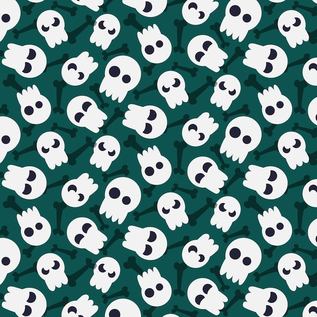 Padrão preto e branco em um estilo bonito arte vetorial para fundo para têxteis tema de Halloween para crianças