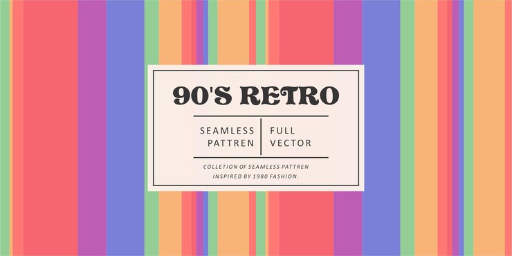 Vetor padrão retrô anos 90