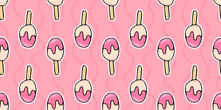 Vetor padrão sem costura bonito com doces imprimir com bolos vetor padrão sem costuras desenho com sorvete padrão doce fundo para sorvete papel de parede para uma padaria
