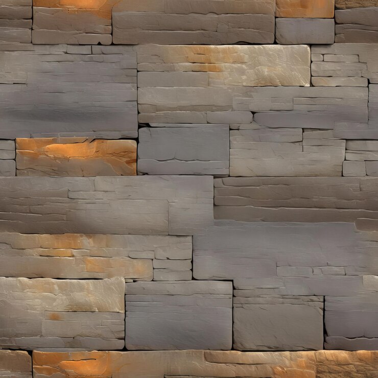 Vetor padrão sem costura com fundo de pedra velha textura parede de pedra padrão sem costuras com pedra velha