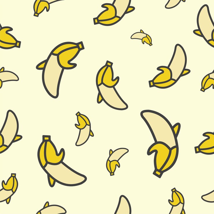 padrão sem costura de banana