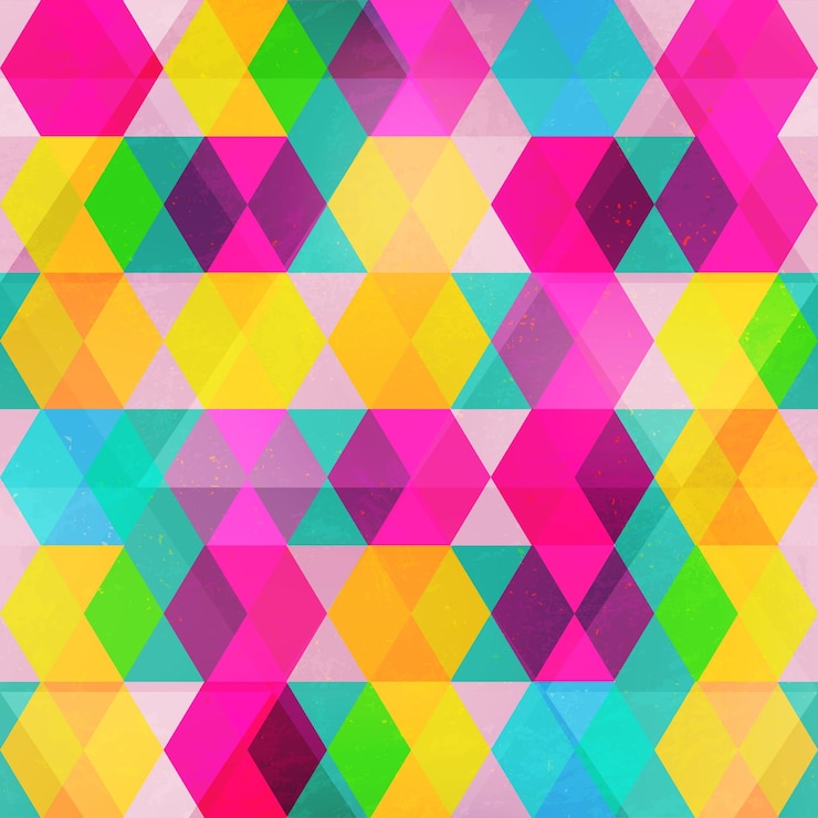 Vetor padrão sem costura de mosaico brilhante