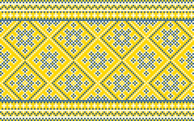Padrão sem costura de ornamento ucraniano em estilo étnico identidade vyshyvanka bordado vetor