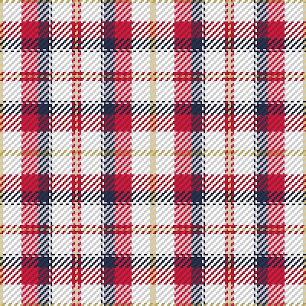 Padrão sem costura de tartan escocês repetível com textura de tecido de cheque Impressão têxtil listrada de fundo vetorial