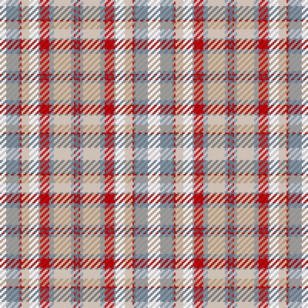 Padrão sem costura de tartan escocês repetível com textura de tecido de cheque Impressão têxtil listrada de fundo vetorial