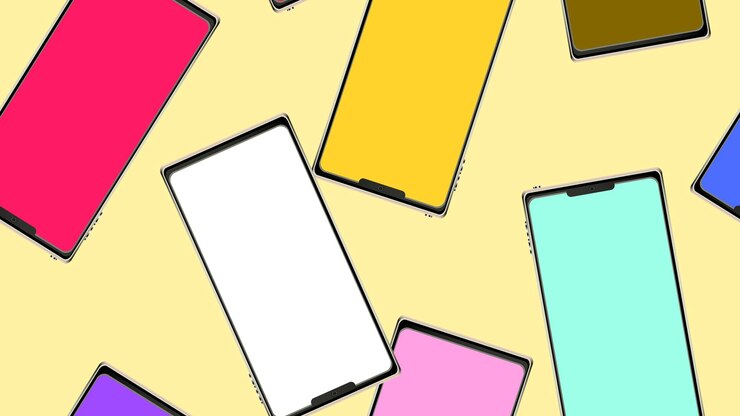 Vetor padrão sem costura de textura de smartphones surround isométricos realistas e brilhantes modernos e modernos