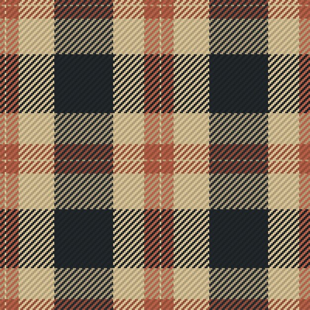 Padrão sem costura de xadrez tartan escocês fundo repetível com textura de tecido de seleção pano de fundo vetorial plano de impressão têxtil listrada