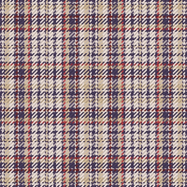 Padrão sem costura de xadrez tartan escocês fundo repetível com textura de tecido de verificação pano de fundo vetorial plano de impressão têxtil listrada