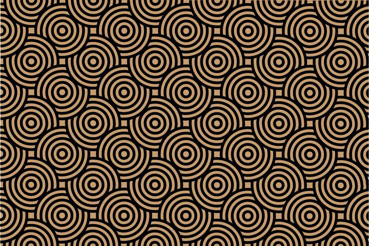 Padrão sem costura Padrão abstrato com círculos