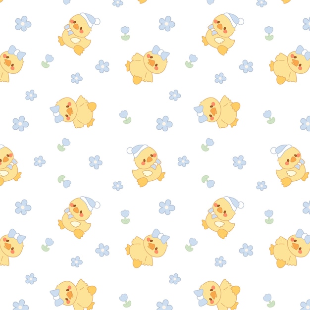 Padrão sem costura para o berçário Padrão kawaii