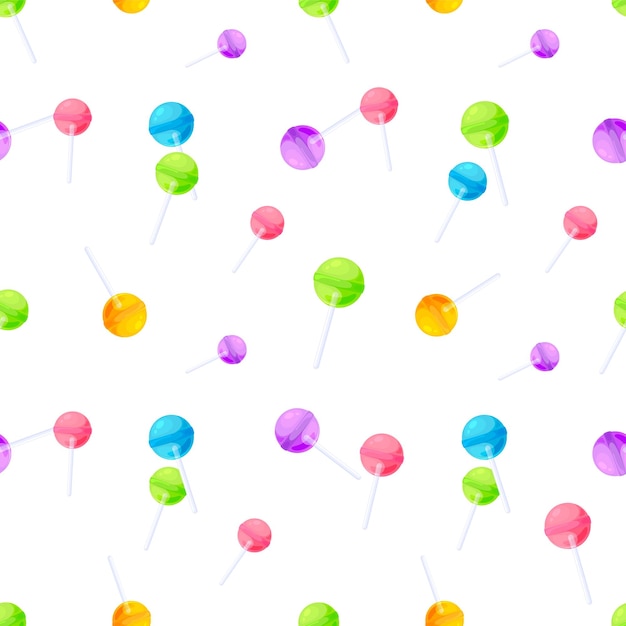 Padrão sem costura pirulito colorido invólucro plano doce açúcar caramelo fundo branco embrulho impressão festiva diversão criança bonito festa design banner loja têxtil decorativo cartão postal papel de capa