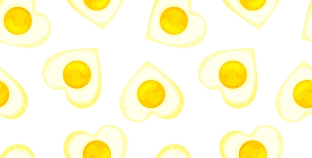 Padrão sem costura vetorial brilhante de padrão de glacê de ovos fritos para tecido