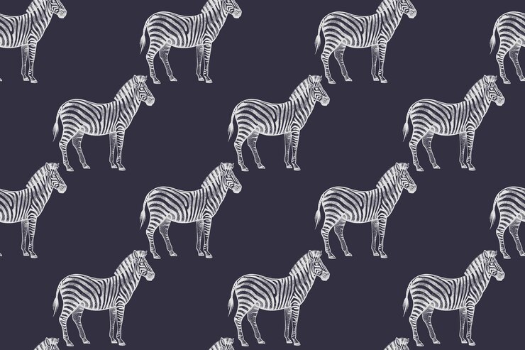 Padrão sem costuras com zebras africanas