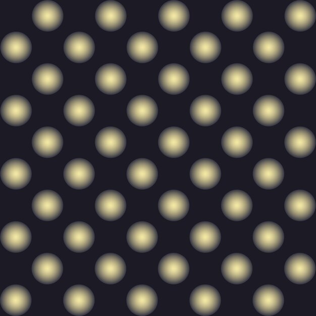 Vetor padrão sem costuras de bolas borradas glassmorphism de elementos em um fundo preto morphism estilo