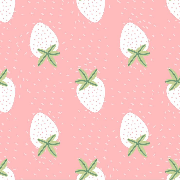 Vetor padrão sem costuras e desenho de cartão com morangos e flores selvagens perfeitos para o verão