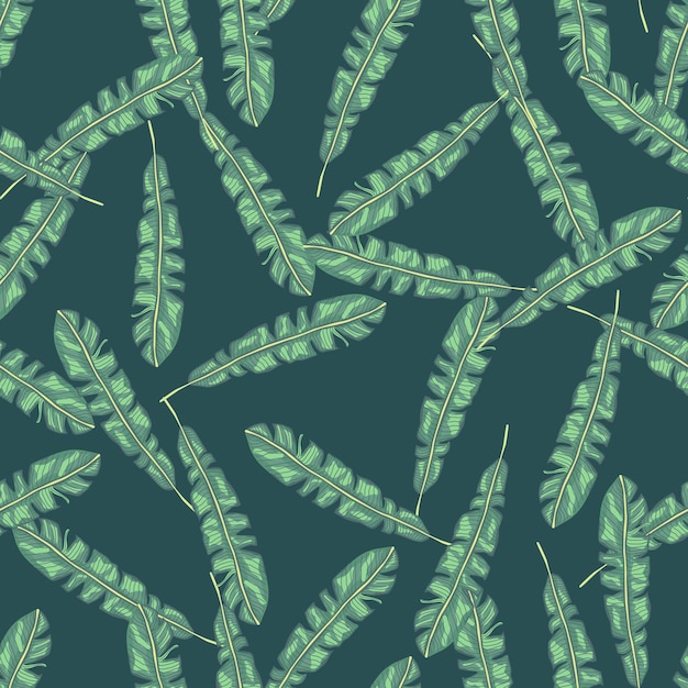 Padrão sem emenda abstrato com formas de folhas tropicais botânicas verdes aleatórias. fundo azul pálido. estilo simples. impressão plana de vetor para têxteis, tecidos, papel de embrulho, papéis de parede. ilustração sem fim.
