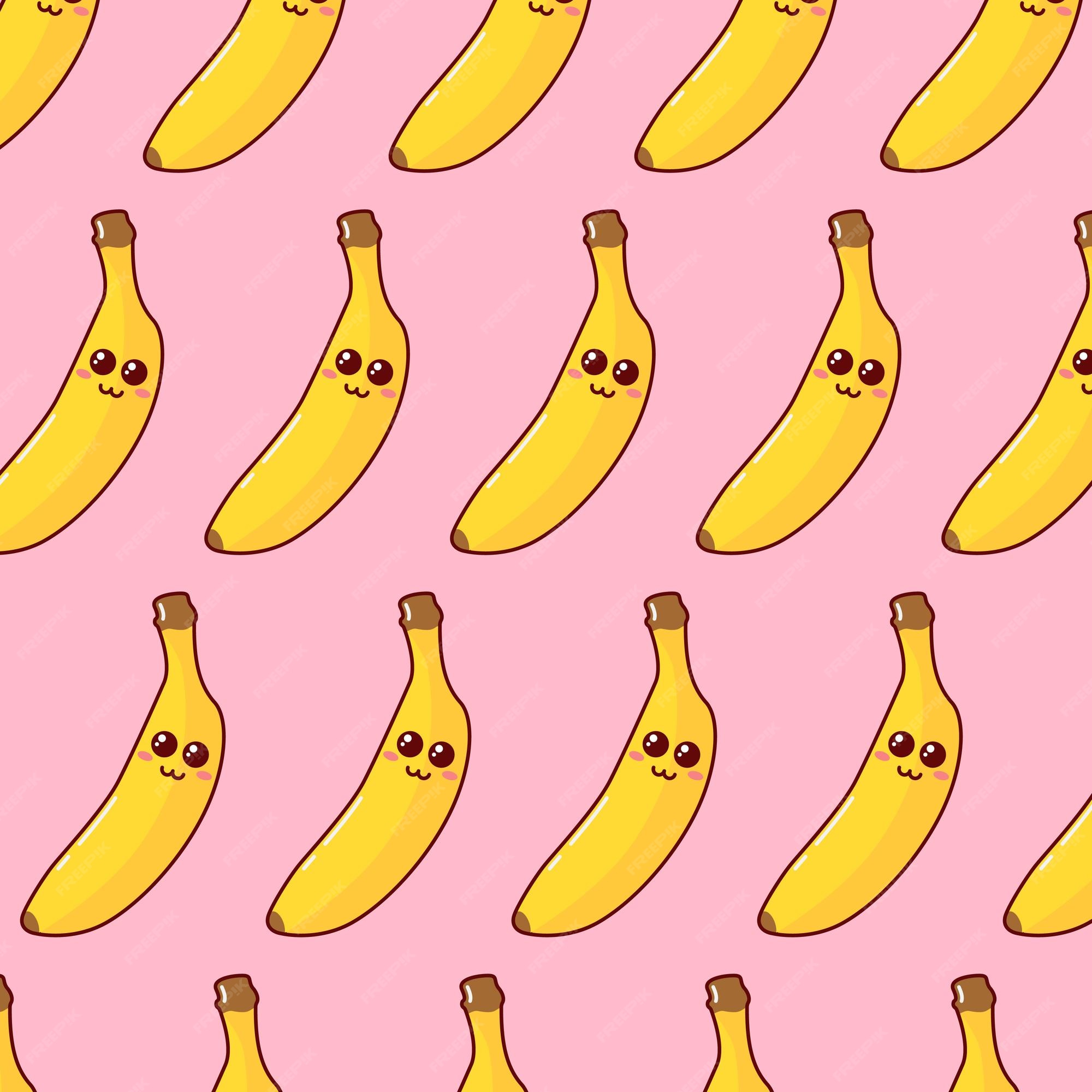 Ilustração de desenhos animados de banana padrão sem emenda