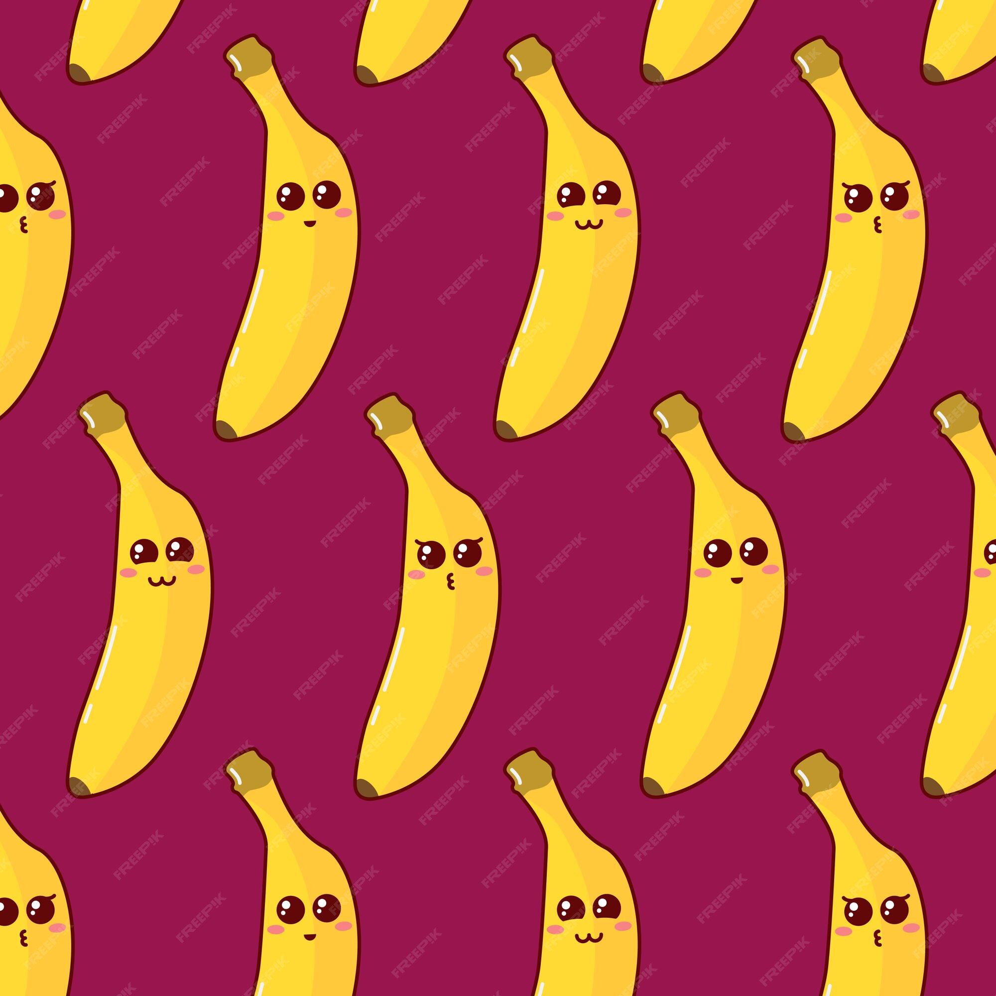 Ilustração de desenhos animados de banana padrão sem emenda