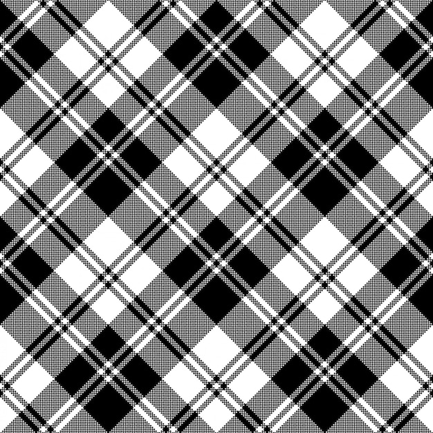 padrão sem emenda de xadrez tartan preto e branco 1236127 Vetor no Vecteezy