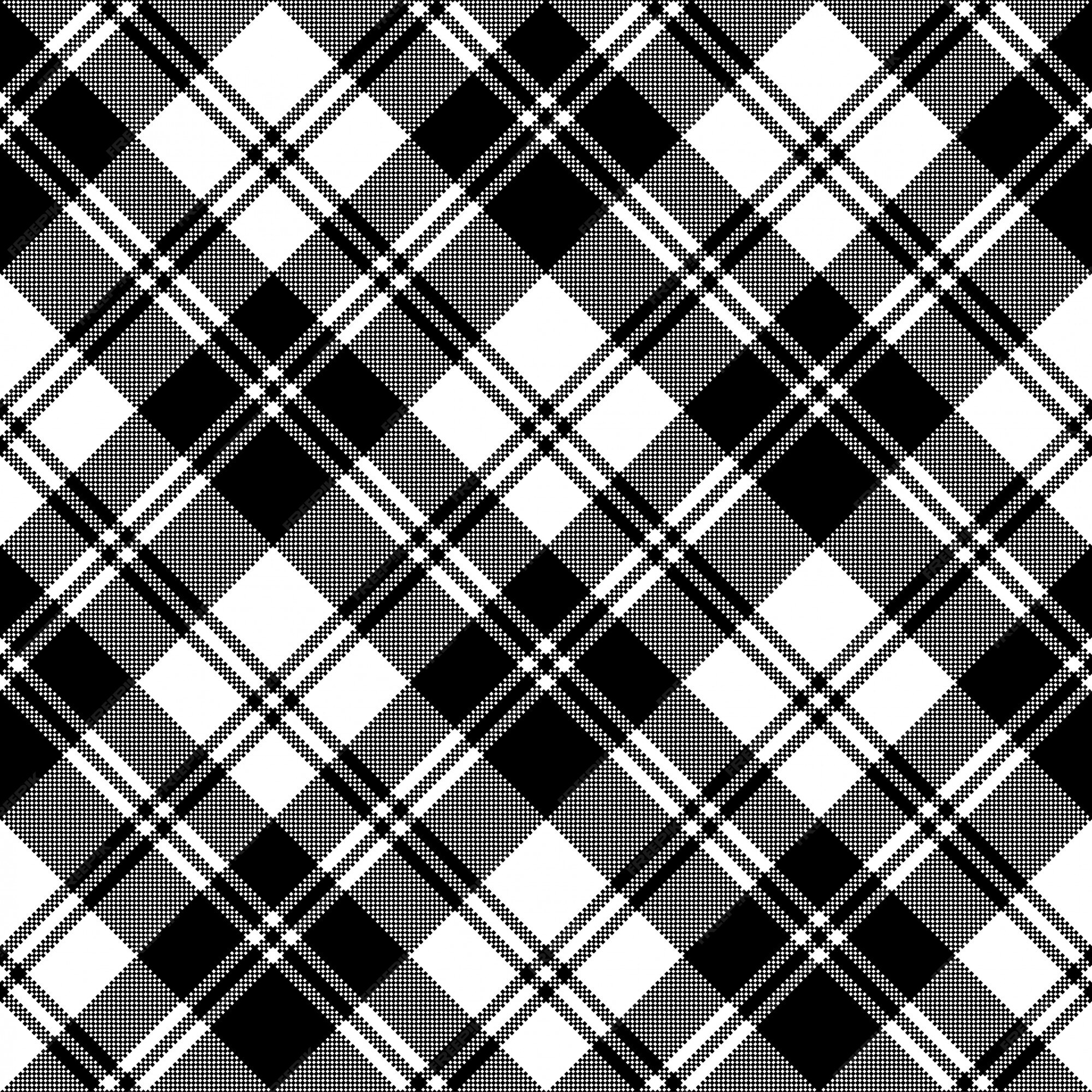 Padrão Xadrez Tartan Em Preto E Branco. Textura De Tecido De Impressão Sem  Costura. Verifique O Fundo Do Vetor. Royalty Free SVG, Cliparts, Vetores, e  Ilustrações Stock. Image 113225133