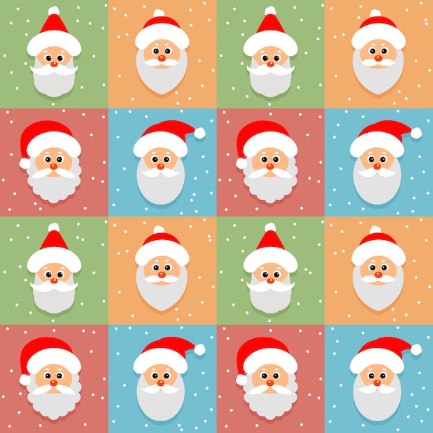 Padrão sem emenda com avatar de papai noel