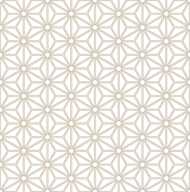 Padrão sem emenda com base no ornamento japonês Kumiko