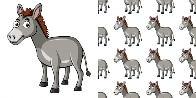padrão sem emenda com burro bonito