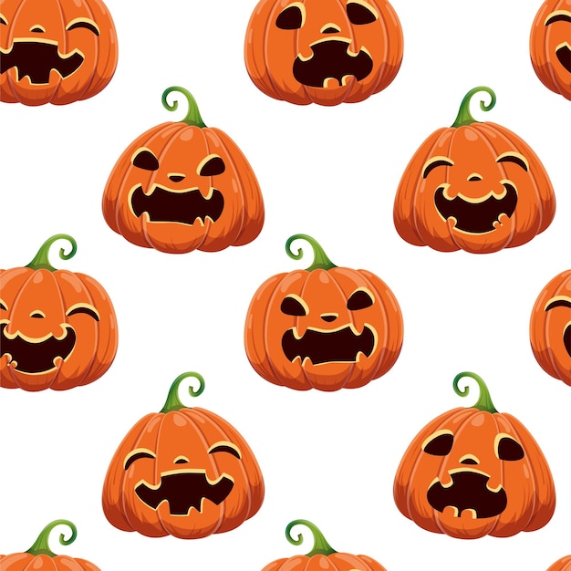 Abóbora de halloween dos desenhos animados com sorriso isolado 589181 Vetor  no Vecteezy