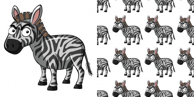 Padrão sem emenda com giro zebra