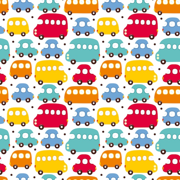 Padrão sem emenda com transporte. Padrão de carro