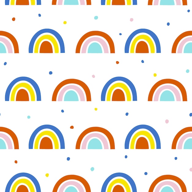 Vetor padrão sem emenda de arco-íris fundo de arco-íris