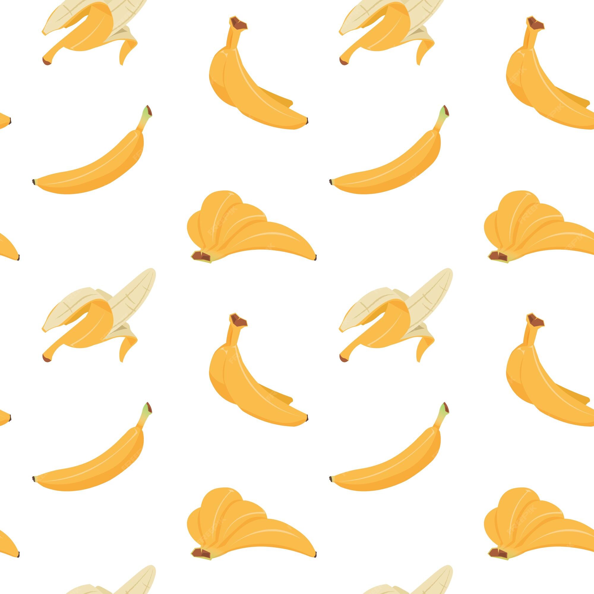 Ilustração de desenhos animados de banana padrão sem emenda