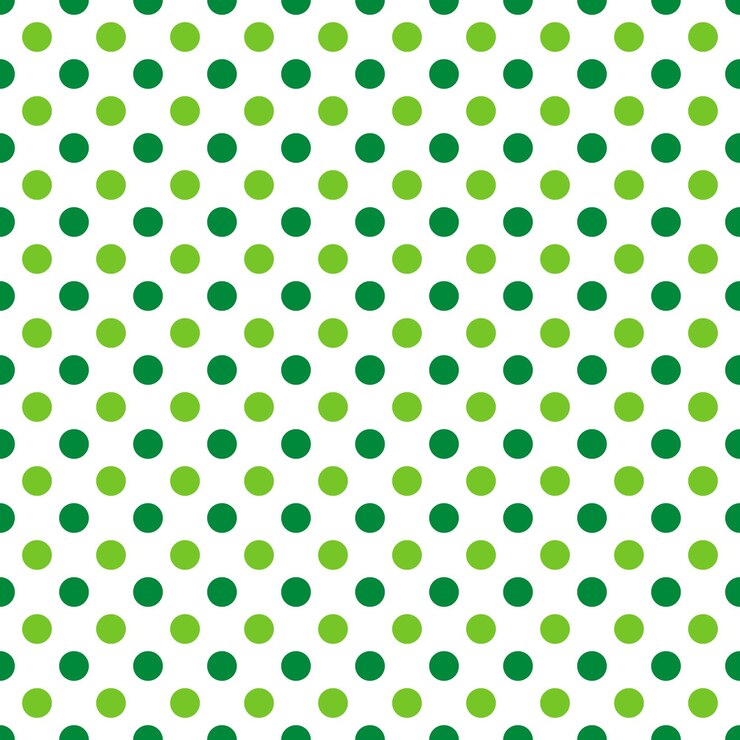Vetor padrão sem emenda de bolinhas do dia de são patrício fundo branco verde cenário de são patrício modelo vetorial para papel de parede têxtil de tecido papel de embrulho etc