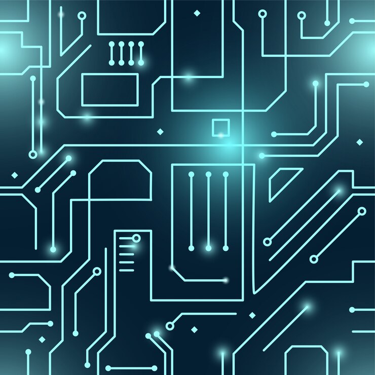 Padrão sem emenda de cyber abstrata