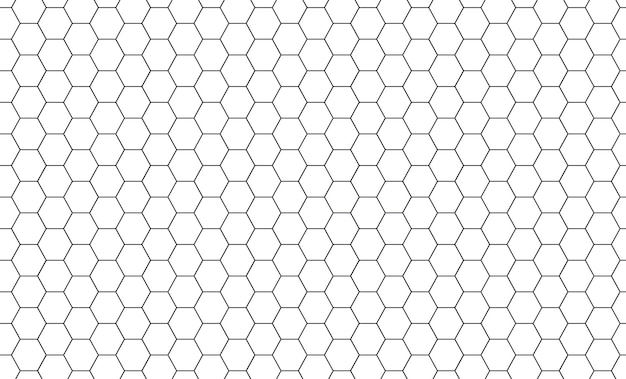 Vetor padrão sem emenda de favo de mel hexágono textura sem costura de grade de favo de mel textura de célula hexagonal formas de hexágono de mel de abelha ilustração vetorial no fundo branco