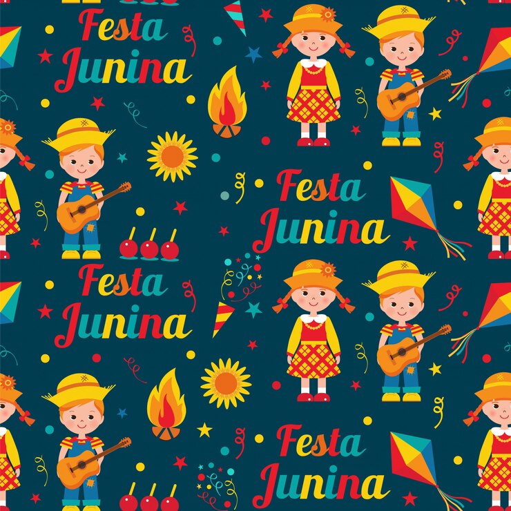 Padrão sem emenda de Festa Junina.