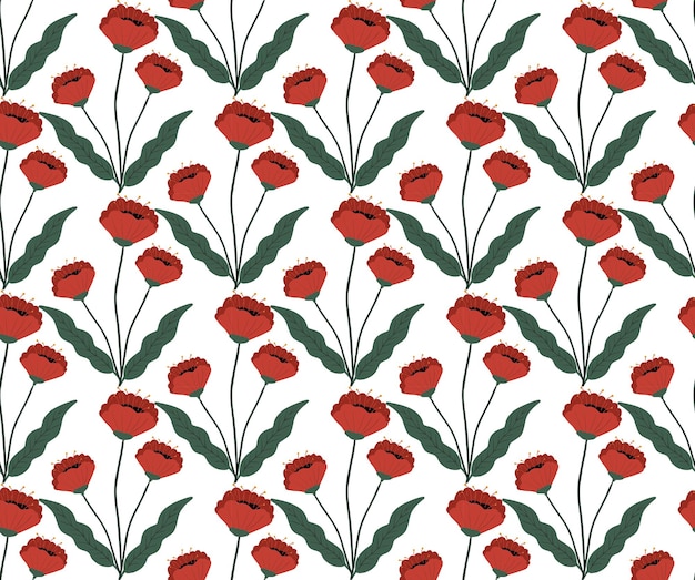 Padrão sem emenda de flores vintage, impressão na moda. textura de repetição floral, plano de fundo. ilustração vetorial