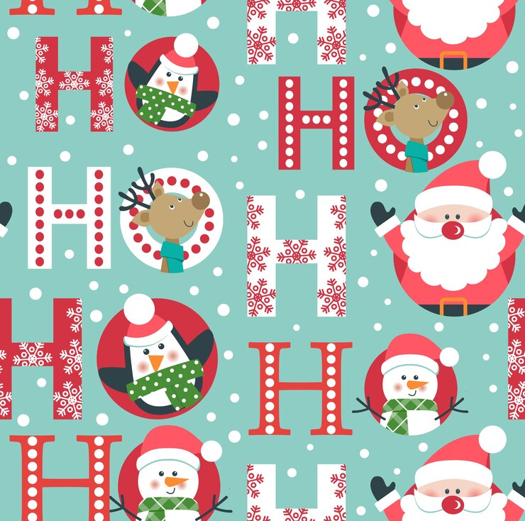 Padrão sem emenda de Natal com Papai Noel
