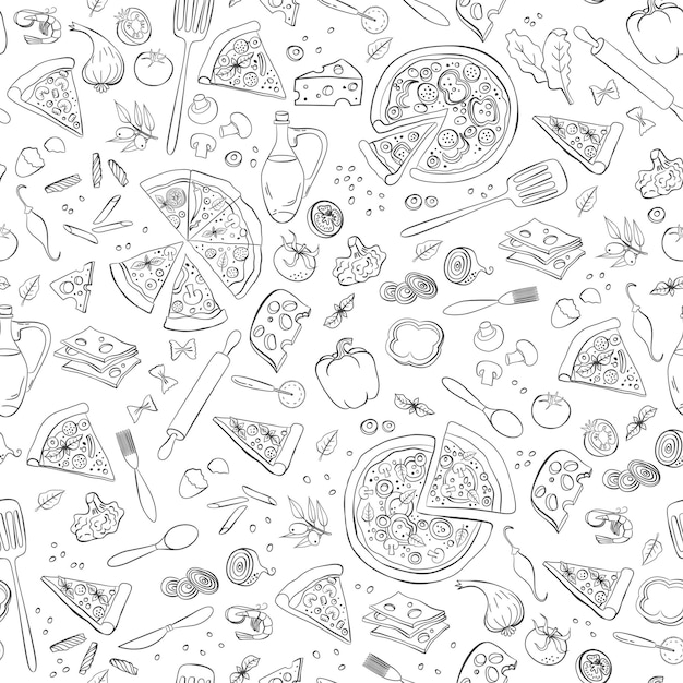 Padrão sem emenda de pizza.