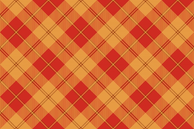 Padrão sem emenda de tartan xadrez laranja