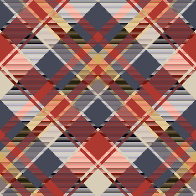 Padrão sem emenda de textura de tecido tartan azul vermelho