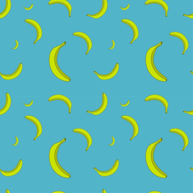 Padrão sem emenda de vetor com bananas