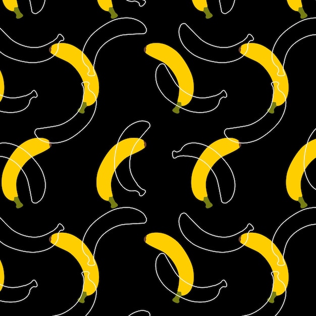 Padrão sem emenda de vetor de bananas